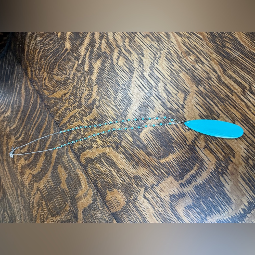 Turquoise Teardrop Pendant Necklace
